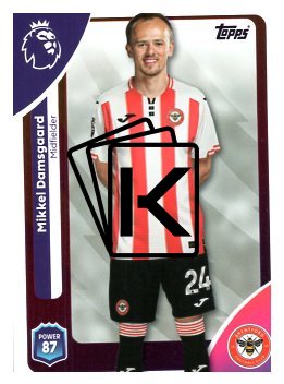 fotbalová kartička 2025-26 Topps  Premier League 63 Mikkel Damsgaard (Brentford)