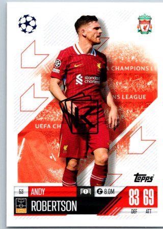 fotbalová kartička 2024-25 Topps Match Attax UEFA Club Competitions  53 Andy Robertson (Liverpool)