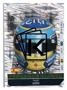 2025 Topps Turbo Attax F1 Aston Martin Helmet LL5 Fernando Alonso