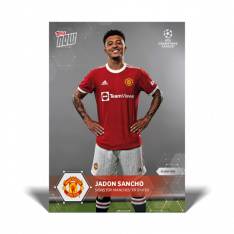 Fotbalová kartička Topps Now 2021-22 UCL 3 Jadon Sancho Manchester United