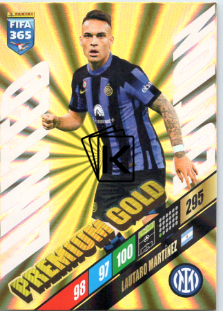 fotbalová karta Panini FIFA 365 2024 Adrenalyn XL LEPG-LM Lautaro Martínez FC Inter Milán Limited Edition Premium Gold