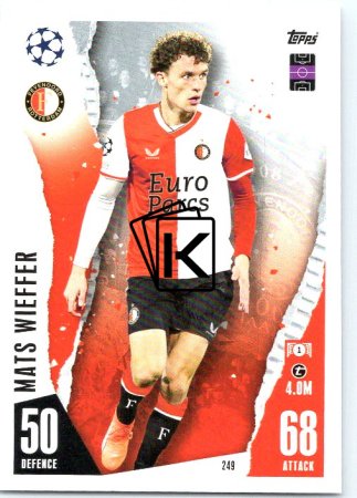 Fotbalová kartička 2023-24 Topps Match Attax UEFA Club Competitions 249 Mats Wieffer Feyenoord