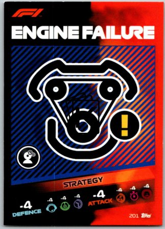 2021 Topps Formule 1 Turbo Attax Strategy Card 201 Engine Failure