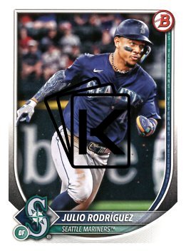 Baseballová karta 2025 Bowman 79 Julio Rodríguez, Seattle Mariners