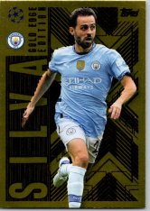 Fotbalová kartička 2024-25 Topps Match Attax EXTRA UEFA Club Competitions Gold Edge Edition GOL 1.  Bernardo Silva (Manchester City)
