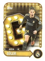 fotbalová kartička 2025-26 Topps Team set Real Madrid CF Name in Lights 25 Arda Güler