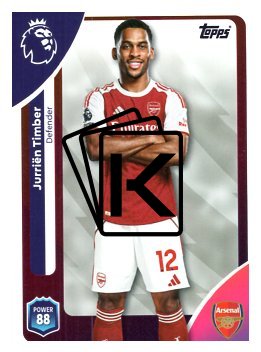 fotbalová kartička 2025-26 Topps  Premier League 5 Jurriën Timber (Arsenal)