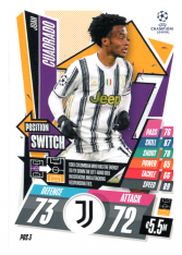 fotbalová kartička 2020-21 Topps Match Attax Champions League Extra Position Switch POS3 Juan Cuadrado Juventus