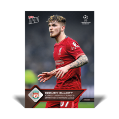 Fotbalová kartička Topps Now 2021-22 UCL 112 Harvey Elliot Liverpool FC