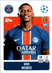 2024-25 Topps Champions League 287 Nuno Mendes (Paris Saint-Germain)