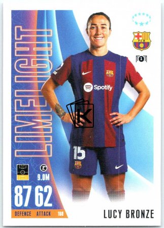 2023-24 Topps Match Attax EXTRA UEFA Club Competition UWCL Limelight 160 Lucy Bronze FC Barcelona