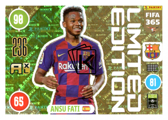 Panini Adrenalyn XL FIFA 365 2021 Limited Edition Ansu Fati FC Barcelona