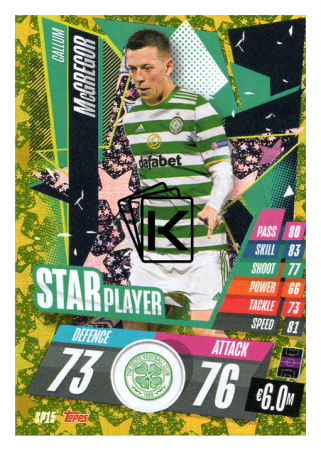 fotbalová kartička Topps Match Attax Champions League 2020-21 Star Player SP15 Callum McGregor - Celtic FC