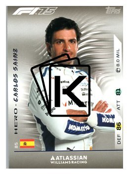 2025 Topps Turbo Attax F1 Williams Racing  85	Carlos Sainz