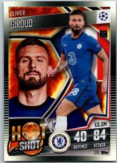 fotbalová kartička 2020-21 Topps Match Attax 101 Champions League Hot Shot 210 Olivier Giroud Chelsea