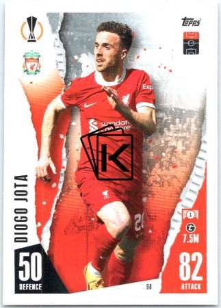 Fotbalová kartička 2023-24 Topps Match Attax UEFA Club Competitions 98	Diogo Jota Liverpool