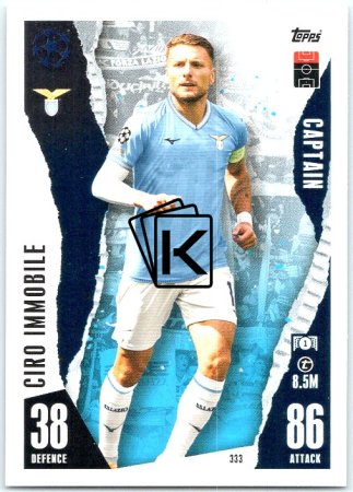 Fotbalová kartička 2023-24 Topps Match Attax UEFA Club Competitions 333 Ciro Immobile SS Lazio