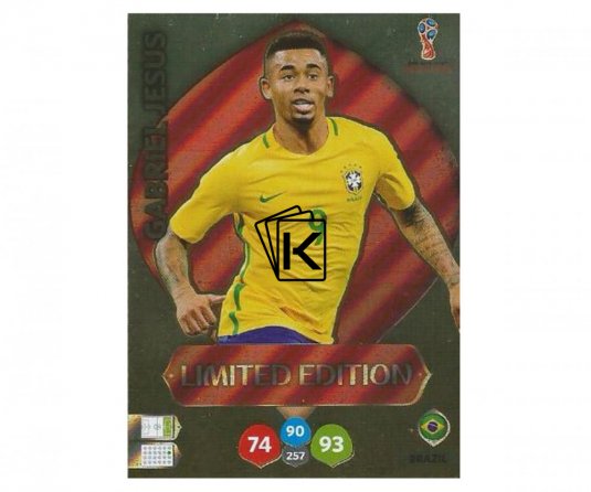 Fotbalová kartička Panini Adrenalynl XL World Cup Russia 2018 Limited Edition Gabriel Jesus