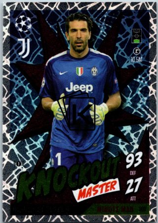 Fotbalová kartička 2024-25 Topps Match Attax EXTRA UEFA Club Competitions Knockout Master 300 Gianluigi Buffon (Juventus)
