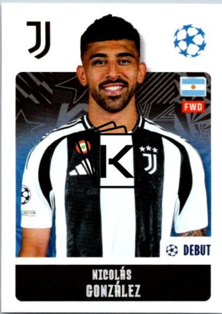 2024-25 Topps Champions League 256 Nicolás González (Juventus)