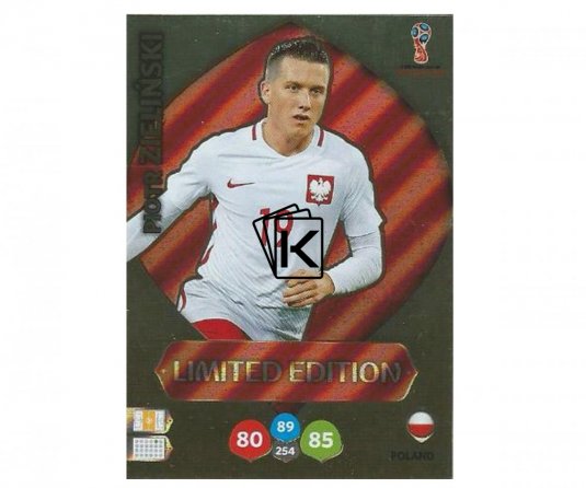 Fotbalová kartička Panini Adrenalynl XL World Cup Russia 2018 Limited Edition Piotr Zielinski