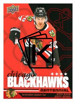 2025-26 Upper Deck Centennial Chicago Blackhawks 90 Brandon Saad