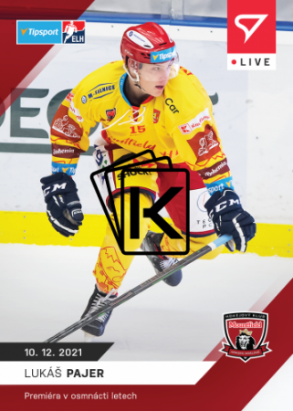 hokejová kartička SportZoo 2021-22 Live L-060 Lukáš Pajer HC Mounfild