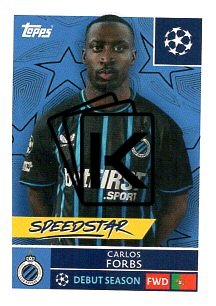 2025-26 Topps Champions League  Club Brugge 490 Carlos Forbs