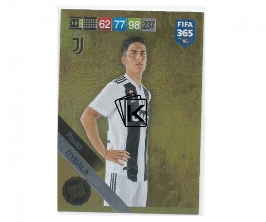 Fotbalová kartička Panini FIFA 365 – 2019 Limited Edition Pablo Dybala Juventus FC