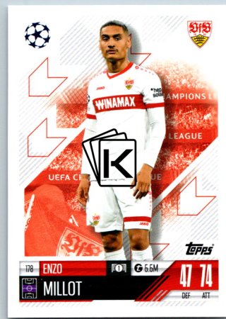 fotbalová kartička 2024-25 Topps Match Attax UEFA Club Competitions  178 Enzo Millot (VfB Stuttgart)