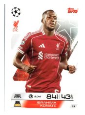 fotbalová kartička 2025-26 Topps Match Attax UCC 13 Ibrahima Konaté (Liverpool)