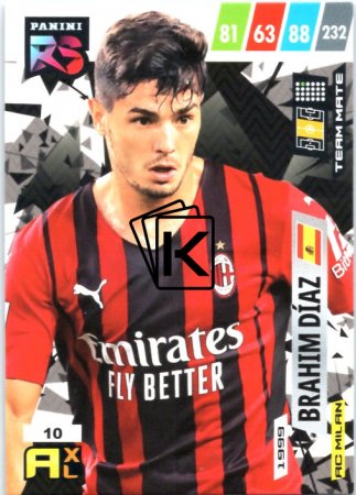 fotbalová kartička Panini Adrenalyn XL FIFA 365 2022 RS 10 Brahim Diaz AC Milan