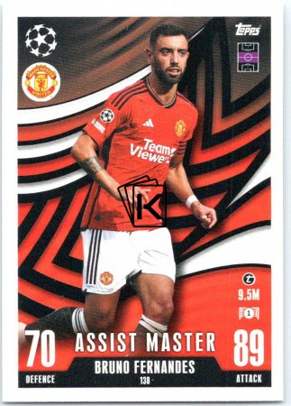 2023-24 Topps Match Attax EXTRA UEFA Club Competition Assist Master 138 Bruno Fernandes (Manchester United)
