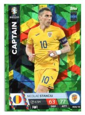 fotbalová karta Topps Match Attax EURO 2024 Green parallel Rou13 Nicolae Stanciu (Romania)