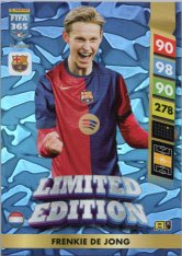 Limitovaná kartička Panini FIFA 365 2025 Adrenalyn XL Frenkie De Jong FC Barcelona