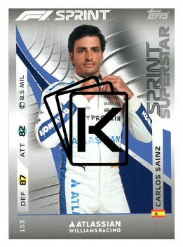 2025 Topps Turbo Attax F1 Williams Racing Sprint Superstars  153 Carlos Sainz