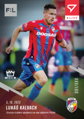 fotbalová kartička 2023-24 SportZoo Fortuna Liga Live L-12 Lukáš Kalvach FK Viktoria Plzeň
