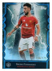fotbalová kartička 2024-25 Topps Manchester United Fan Set Monolith MO-5 Bruno Fernandes Blue /175