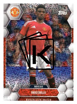 fotbalová kartička 2024-25 Topps Manchester United Fan Set 9 Amad Diallo Electro