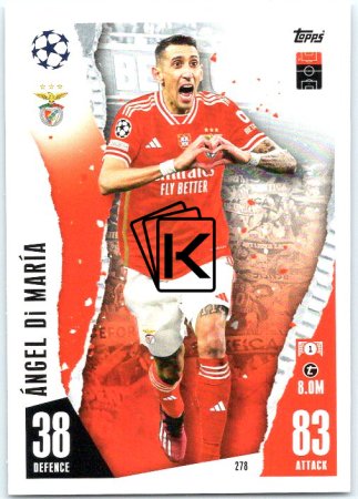 Fotbalová kartička 2023-24 Topps Match Attax UEFA Club Competitions 278 Ángel Di María SL Benfica