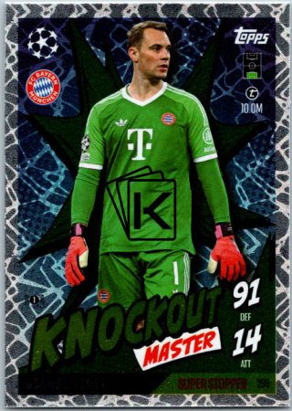 Fotbalová kartička 2024-25 Topps Match Attax EXTRA UEFA Club Competitions Knockout Master 299 Manuel Neuer (FC Bayern München)