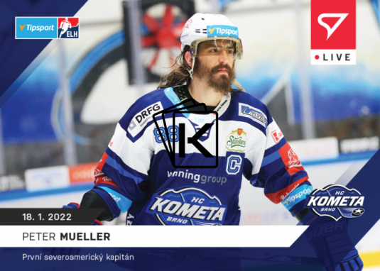 Hokejová kartička SportZoo 2021-22 Live L-083 Peter Mueller HC Kometa Brno /61