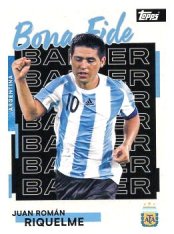 fotbalová kartička 2025-26 Topps Team Set Argentina Bona Fide Baller  21 Juan Román Riquelme