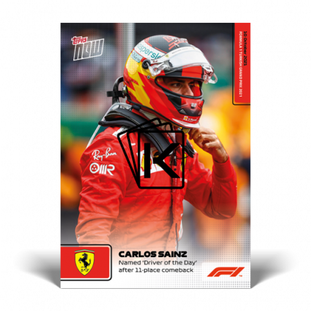 kartička Formule 1 Topps Now 2021 63 Carlos Saniz Ferrari