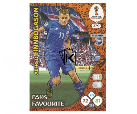 Fotbalová kartička Panini Adrenalynl XL World Cup Russia 2018 Fans Favourite 379 Alfred Finnbogason