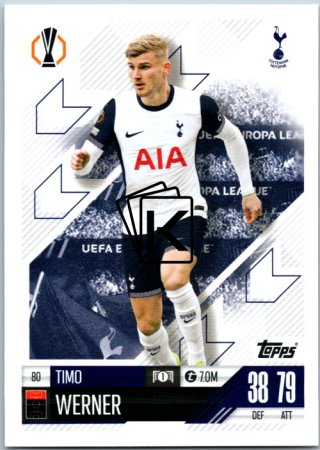 fotbalová kartička 2024-25 Topps Match Attax UEFA Club Competitions  80 Timo Werner (Tottenham Hotspur)
