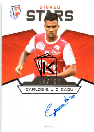 fotbalová kartička 2021-22 SportZoo Fortuna Liga Signed Stars S1-CR Carlos E.L.C. Cadu FK Pardubice /199