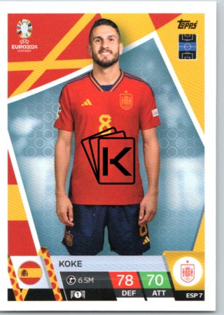 fotbalová karta Topps Match Attax EURO 2024 ESP7 Koke (Spain)