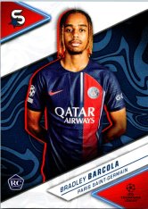 Fotbalová kartička 2023-24 Topps Superstars UEFA Club Competitions 180 Bradley Barcola (Paris Saint-Germain) – RC