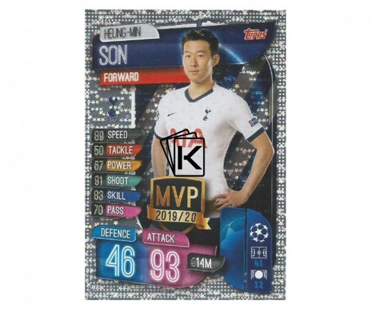 Fotbalová kartička 2019-2020  Topps Champions League Match Attax -  MVP Heung Min Son Tottenham Hotspur